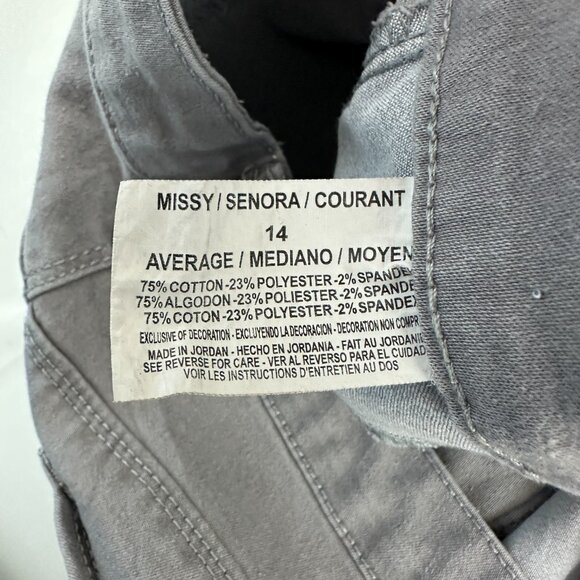 Gloria Vanderbilt Sadie Slim Women's size 14P Gray Denim jeans - Picture 4 of 5